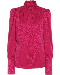 Isabel Marant Blusa Lamia de jacquard de seda - Multicolor