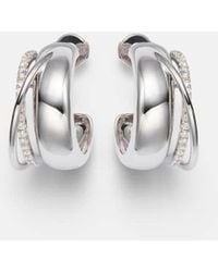 Yvonne Léon - Ohrringe Un Deux Trois Berlingot Aus 9Kt Weissgold (375/1000) Mit Diamanten - Lyst