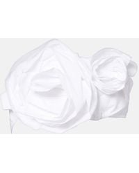 Simone Rocha - Rosette Cotton Poplin Bandeau Top - Lyst