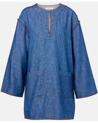 Zimmermann - Ascension Denim Minidress - Lyst