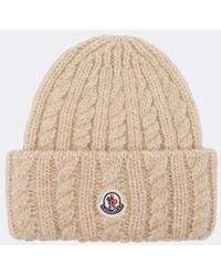 Moncler - Cable-Knit Alpaca And Wool-Blend Beanie - Lyst