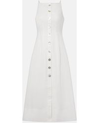 Veronica Beard - Georges Linen Midi Dress - Lyst