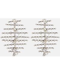 Saint Laurent - Crystal-embellished Drop Earrings - Lyst