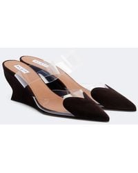 Alaïa - Le Cour Suede Wedge Mules - Lyst