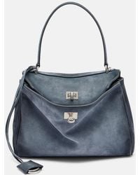 Balenciaga - Rodeo Small Suede Top-Handle Bag - Lyst