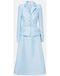Self-Portrait - Midikleid Aus Crepe - Lyst