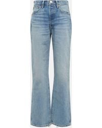 RE/DONE - Mid-rise Straight-leg Jeans - Lyst