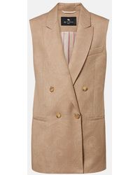Etro - Wool Jacquard Vest - Lyst