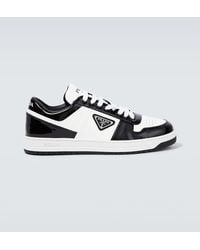 Prada - Downtown Colour-Block Leather Sneakers - Lyst