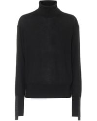 Burberry Merino-wool And Silk Turtleneck Sweater - Black