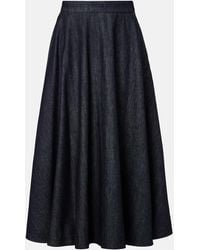 Max Mara - Cecile Denim Midi Skirt - Lyst