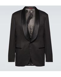 Brunello Cucinelli - Smokingjacke Aus Seide - Lyst
