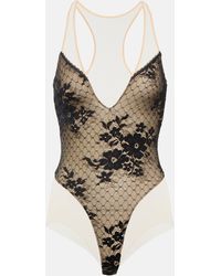 Wolford - X N21 Monica Lace-paneled Bodysuit - Lyst