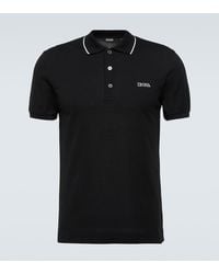 ZEGNA - Cotton-Blend Polo Shirt - Lyst