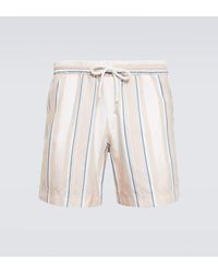 Commas - Striped Swim Shorts - Lyst