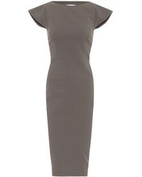 Rick Owens Midikleid Easy Sarah aus Twill - Grau
