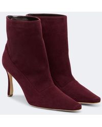 Manolo Blahnik - Gostatu Suede Ankle Boots - Lyst