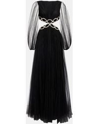 Valentino - Embellished Cutout Tulle Gown - Lyst