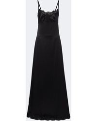 Dolce & Gabbana - Lace-Trimmed Silk And Cotton-Blend Gown - Lyst