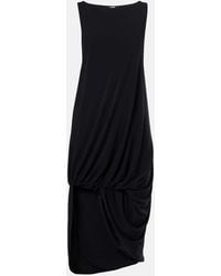 Jacquemus - Peplo Draped Jersey Midi Dress - Lyst