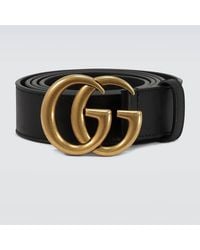 Gucci - Guertel Double G Aus Leder - Lyst