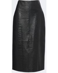 Arma - Meeka Croc-Effect Leather Pencil Skirt - Lyst
