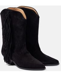 Isabel Marant - Duerto Fringed Suede Cowboy Boots - Lyst