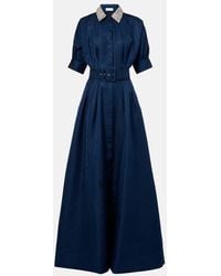 Rebecca Vallance - Vestido Camisero Cielo De Seda Adornado - Lyst