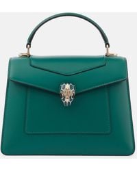 BVLGARI - Serpenti Forever Medium Leather Top-Handle Bag - Lyst