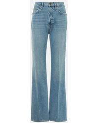 FRAME - High-Rise Straight Jeans - Lyst