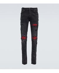 Amiri Jeans skinny MX1 desgastados - Azul