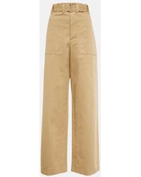 Lemaire - Pantaloni A Gamba Larga Con Cintura - Lyst