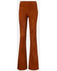 Stouls - Gege Suede Flared Pants - Lyst
