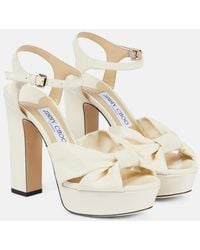 Jimmy Choo - Heloise 120 Patent Leather Platform Sandals - Lyst