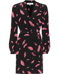 Diane von Furstenberg Wickelkleid Glenda aus Seide - Schwarz