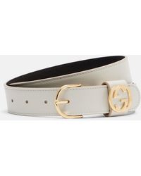 Gucci - Interlocking G Leather Belt - Lyst
