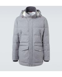 Brunello Cucinelli - Chaqueta De Lana Acolchada - Lyst