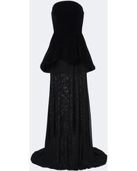 David Koma - Peplum Strapless Gown - Lyst