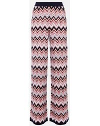 Missoni - Chevron-Knit Straight Leg Trousers - Lyst