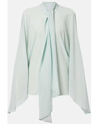 Stella McCartney - Tie-Neck Silk Blouse - Lyst