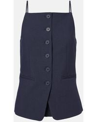 STAUD - Una Crepe Top - Lyst