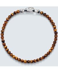 David Yurman - Spiritual Beads Sterling Bracelet With Tiger's Eye - Lyst