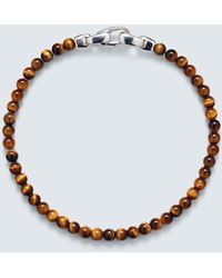 David Yurman - Spiritual Beads Sterling Bracelet With Tiger's Eye - Lyst