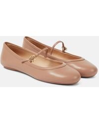 Gianvito Rossi - Carla Leather Ballet Flats - Lyst