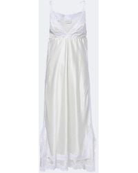 Magda Butrym - Lace-Trimmed Silk Satin Slip Dress - Lyst