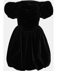 Simone Rocha - Off-shoulder Velvet Mini Dress - Lyst