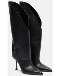Balmain - Twist 95 Leather Knee-High Boots - Lyst