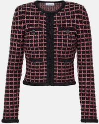 Self-Portrait - Checked Cardigan - Lyst