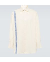 JW Anderson - Camicia in cotone e lino a righe - Lyst