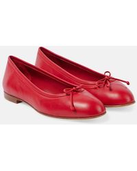 Manolo Blahnik - Veralli Verona Leather Ballet Flats - Lyst